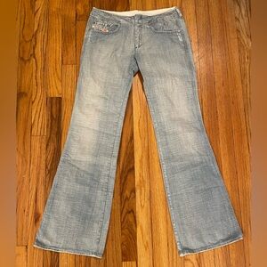 Vintage Lightwash Diesel Jeans with Unique Back Detailing